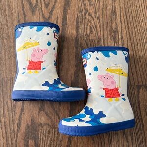 Limited Edition Hunter Blue Peppa Pig Kids Rain Boots
